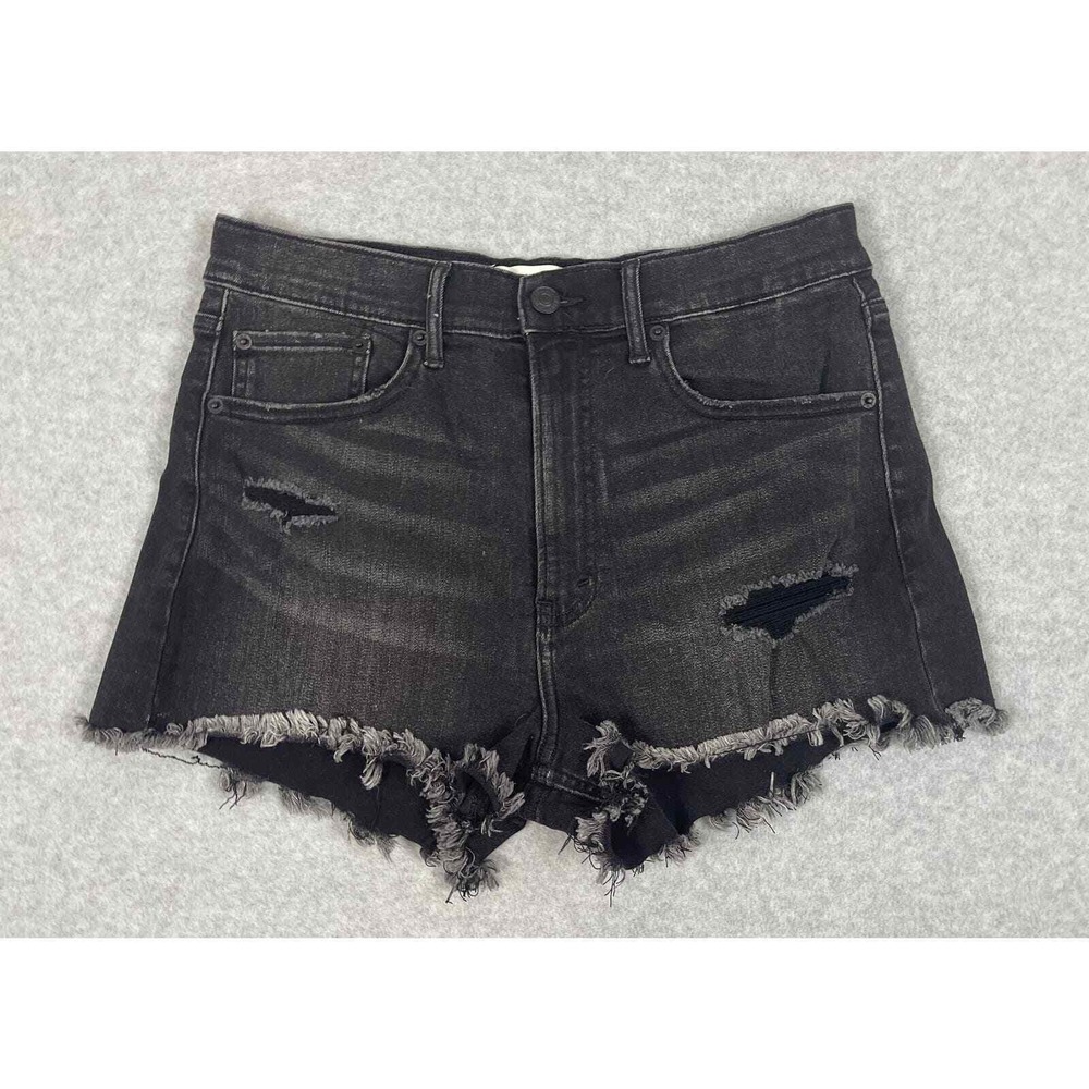 Abercrombie & Fitch Jean Shorts Women's 6 Black Cutoffs High Rise‎ Denim Summer